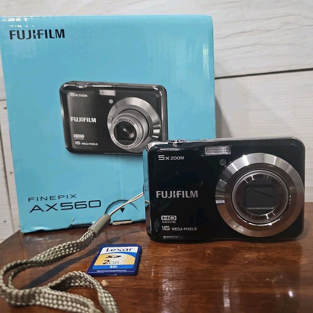 EXC+ FUJIFILM FinePix AX560 Digital Camera 16MP 5x Optical Zoom HD Video WORKS!